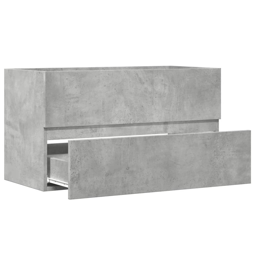 vidaXL Szafka pod umywalkę, szarość betonu, 90x38,5x45 cm, płyta