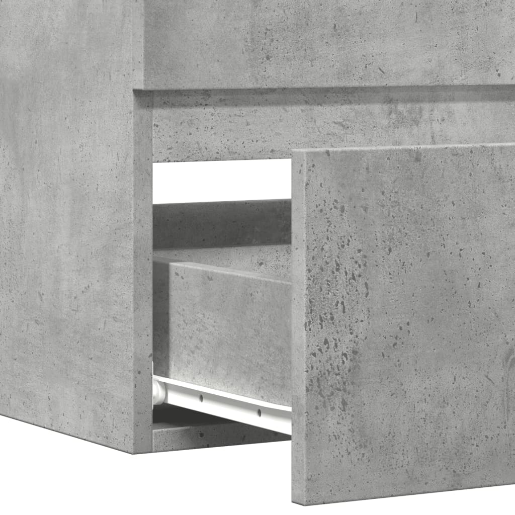 vidaXL Szafka pod umywalkę, szarość betonu, 90x38,5x45 cm, płyta