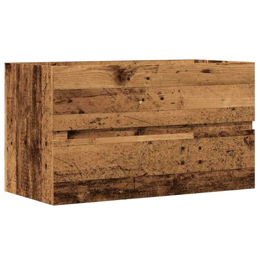 vidaXL Szafka pod umywalkę, stare drewno, 90x38,5x45 cm