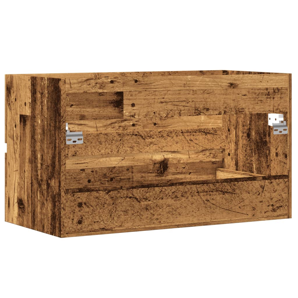 vidaXL Szafka pod umywalkę, stare drewno, 90x38,5x45 cm