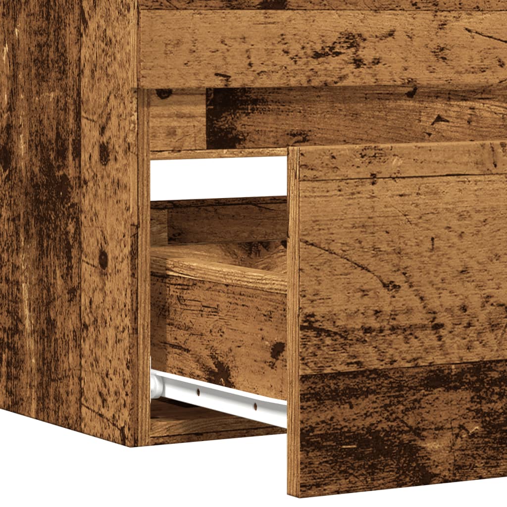 vidaXL Szafka pod umywalkę, stare drewno, 90x38,5x45 cm