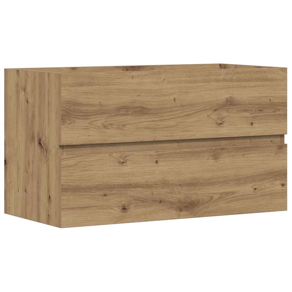 vidaXL Szafka pod umywalkę, dąb artisian, 90x38,5x45 cm