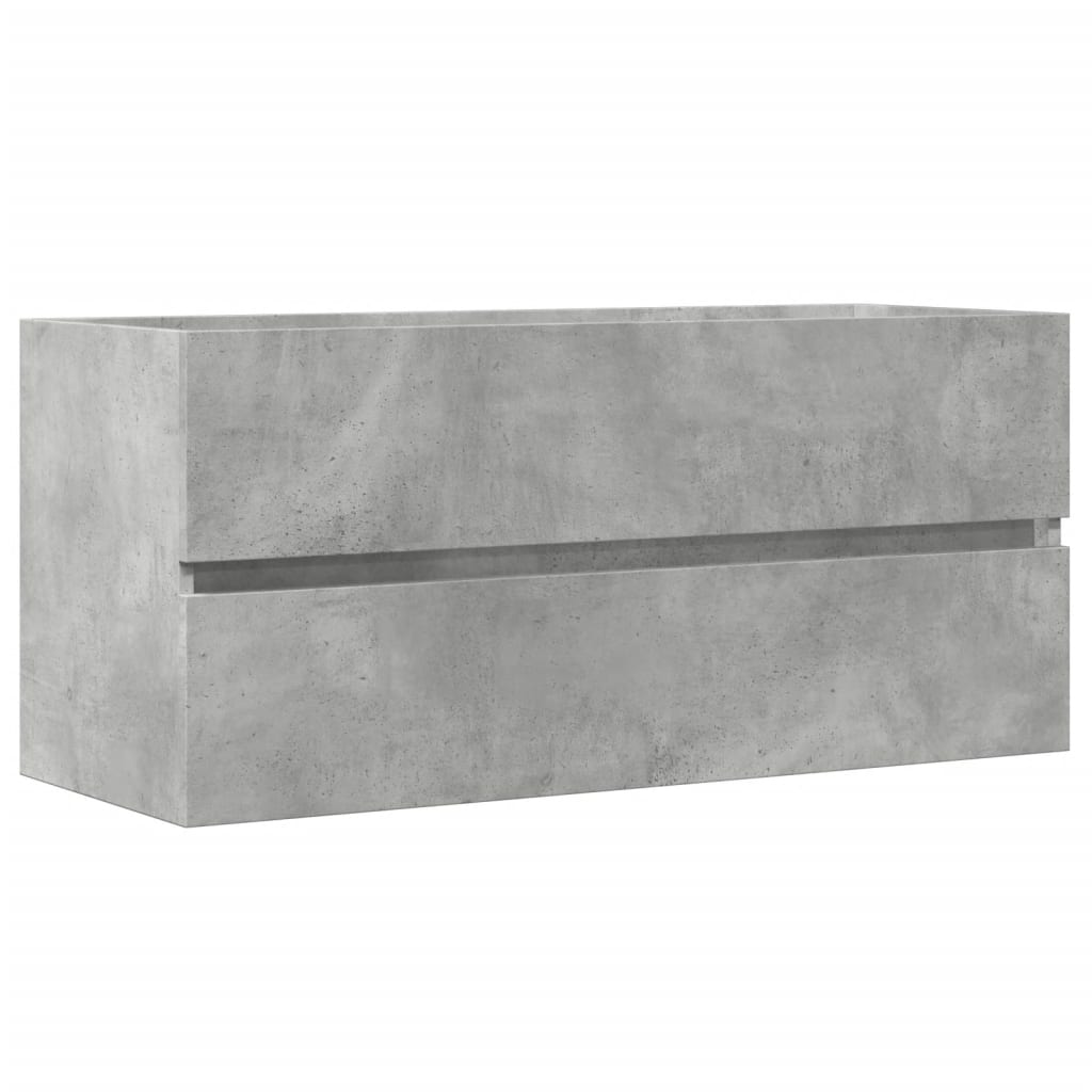 vidaXL Szafka pod umywalkę, szarość betonu, 100x38,5x45 cm, płyta