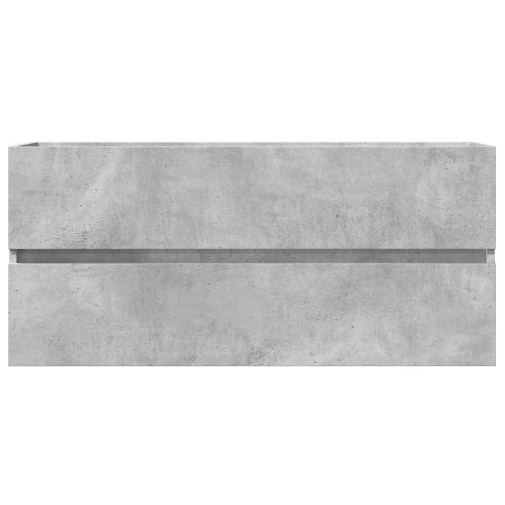 vidaXL Szafka pod umywalkę, szarość betonu, 100x38,5x45 cm, płyta