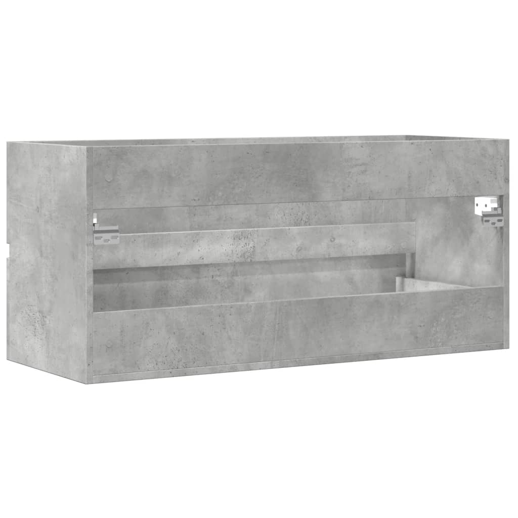 vidaXL Szafka pod umywalkę, szarość betonu, 100x38,5x45 cm, płyta