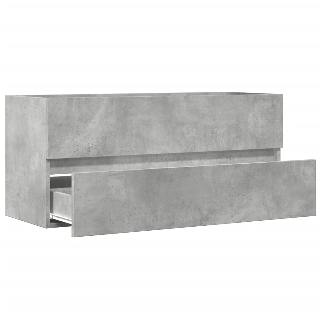 vidaXL Szafka pod umywalkę, szarość betonu, 100x38,5x45 cm, płyta