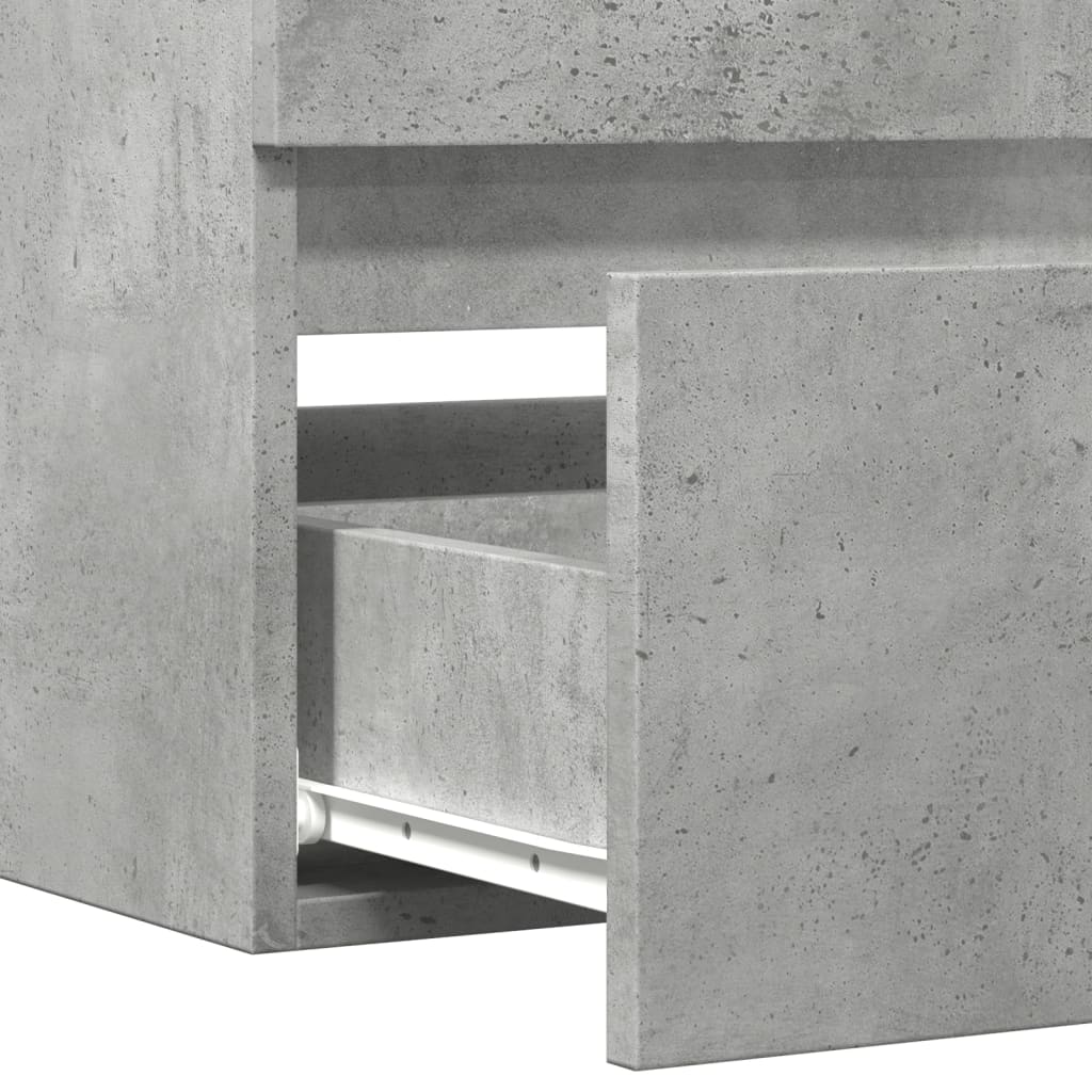 vidaXL Szafka pod umywalkę, szarość betonu, 100x38,5x45 cm, płyta