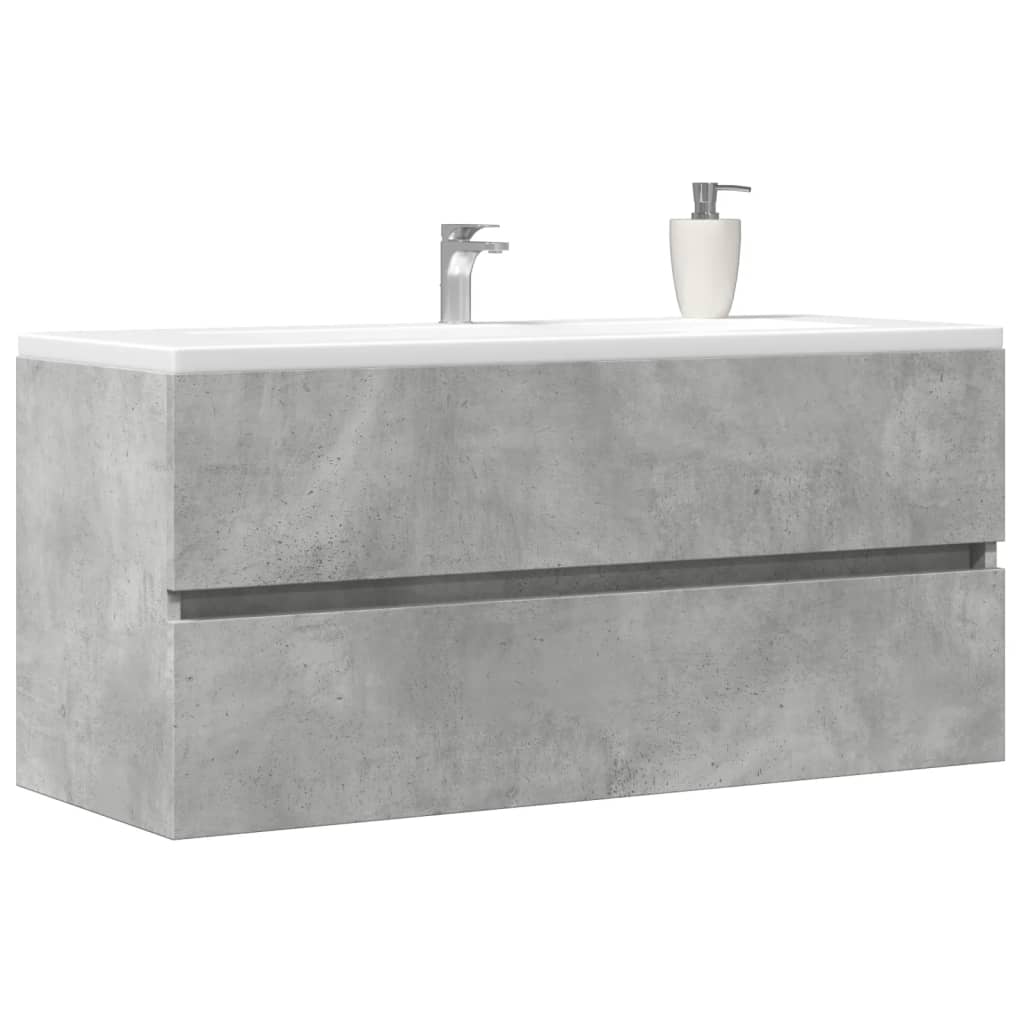 vidaXL Szafka pod umywalkę, szarość betonu, 100x38,5x45 cm, płyta
