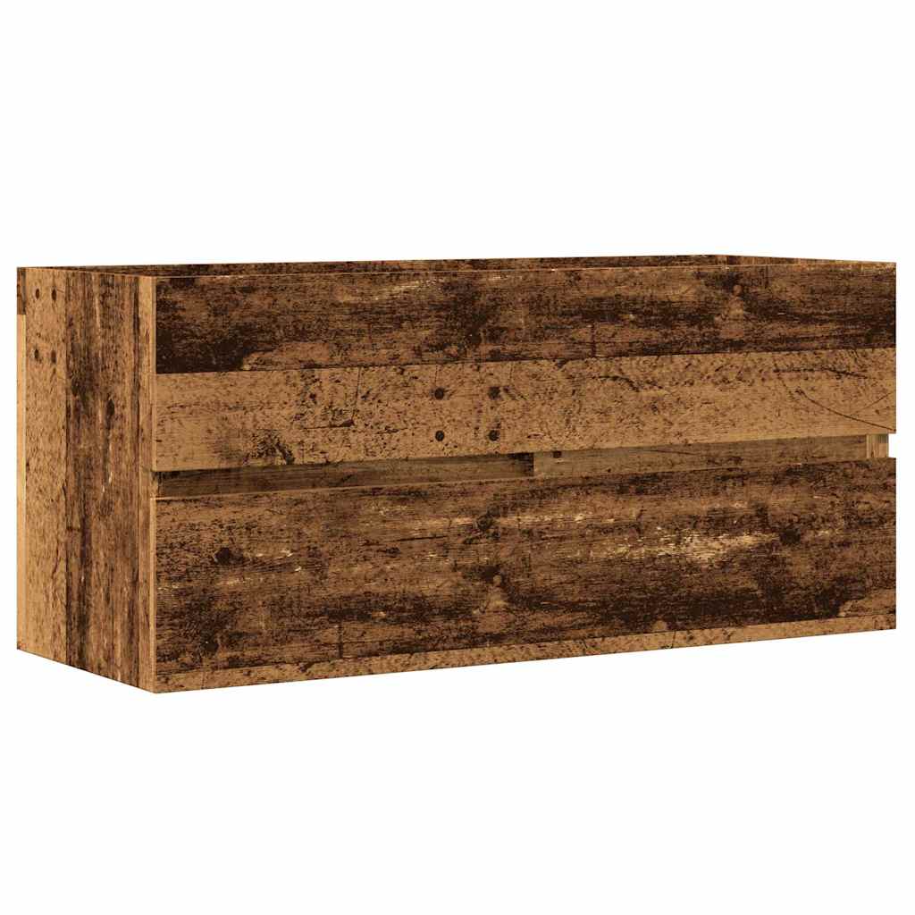 vidaXL Szafka pod umywalkę, stare drewno, 100x38,5x45 cm