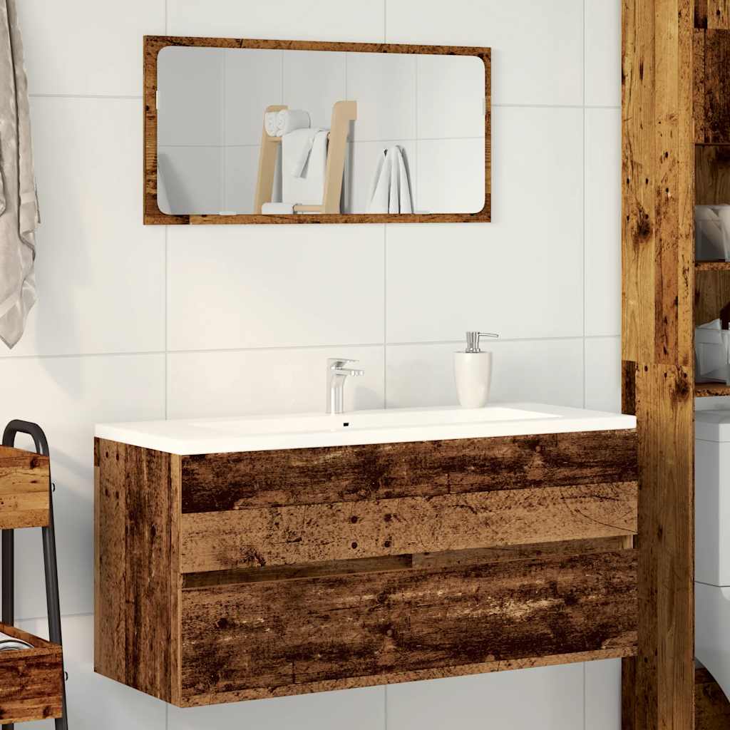 vidaXL Szafka pod umywalkę, stare drewno, 100x38,5x45 cm