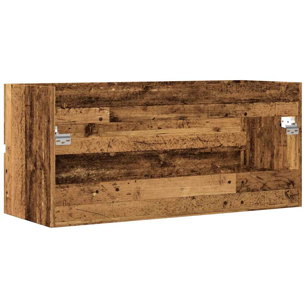 vidaXL Szafka pod umywalkę, stare drewno, 100x38,5x45 cm