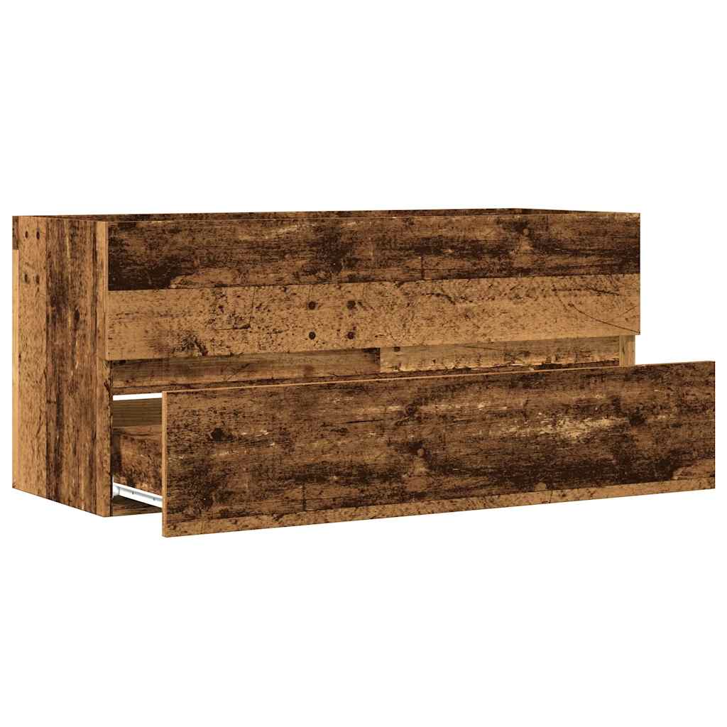 vidaXL Szafka pod umywalkę, stare drewno, 100x38,5x45 cm