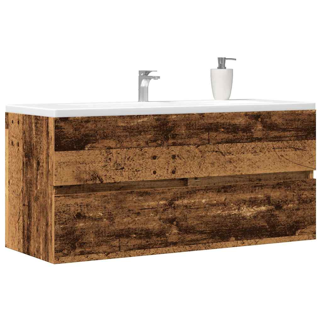 vidaXL Szafka pod umywalkę, stare drewno, 100x38,5x45 cm