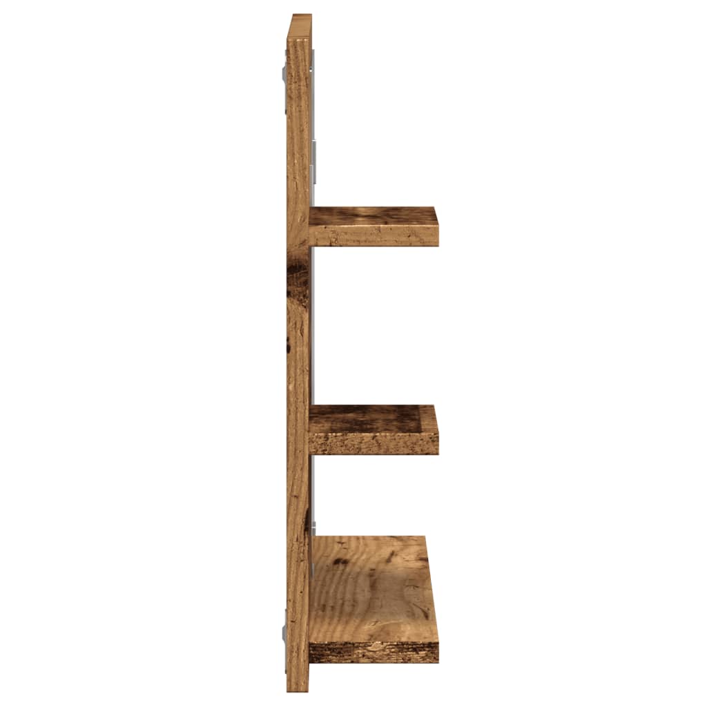 vidaXL Szafka łazienkowa z lustrem, stare drewno, 60x10,5x45 cm
