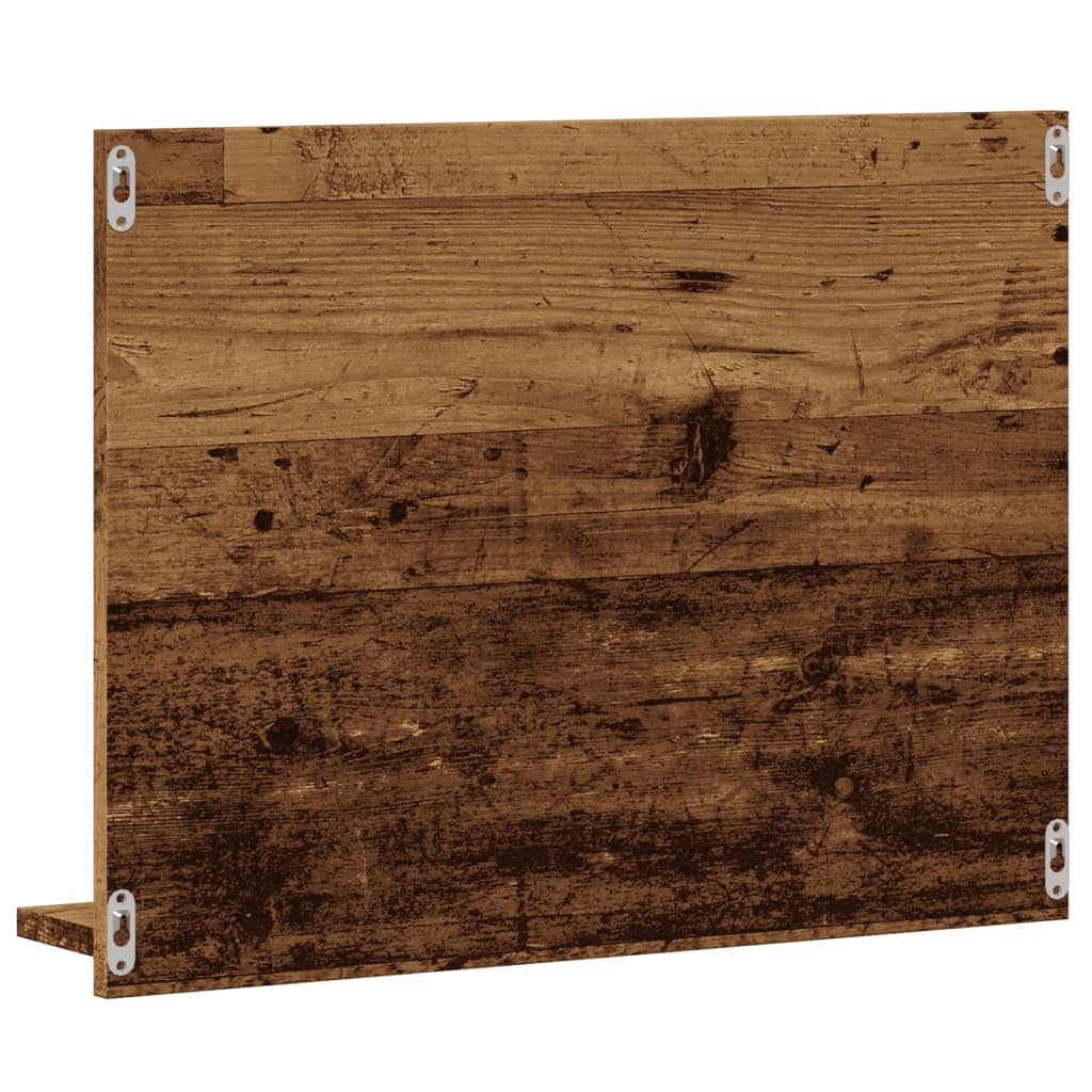 vidaXL Szafka łazienkowa z lustrem, stare drewno, 60x10,5x45 cm