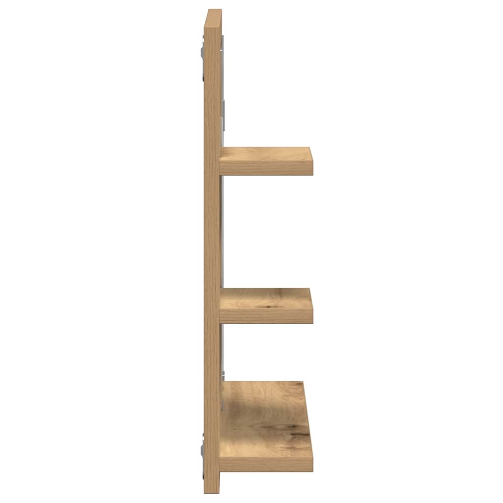 vidaXL Szafka łazienkowa z lustrem, dąb artisan, 60x10,5x45 cm