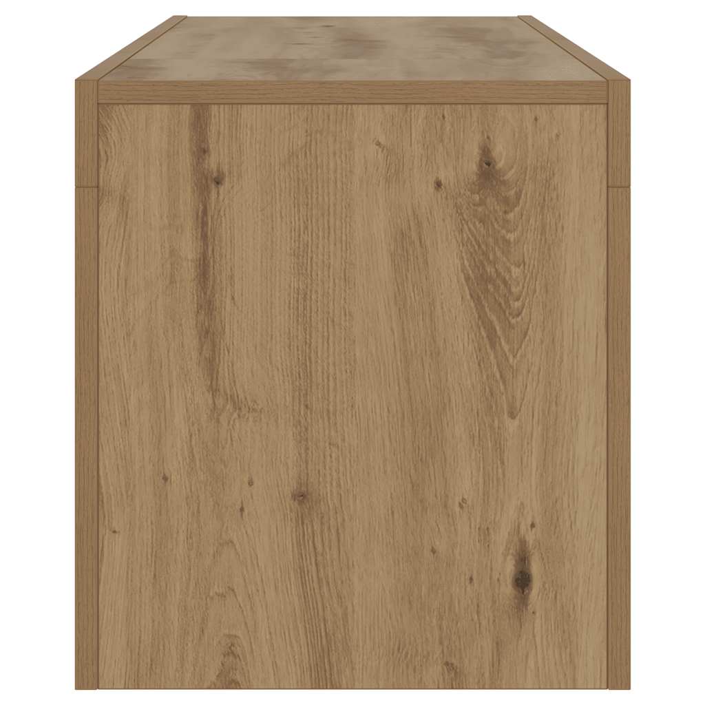 vidaXL Szafka pod TV z oświetleniem LED, dąb artisan, 120x36,5x40 cm