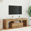 vidaXL Szafka pod TV z oświetleniem LED, dąb artisan, 120x36,5x40 cm