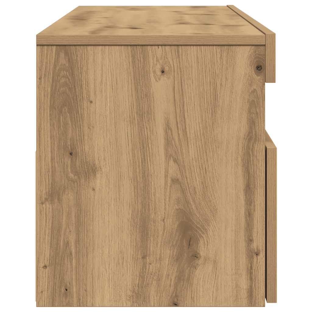 vidaXL Szafka pod TV z oświetleniem LED, dąb artisan, 120x35x40 cm