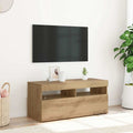 vidaXL Szafka pod TV z oświetleniem LED, dąb artisan, 90x35x40 cm