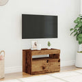 vidaXL Szafka pod TV z oświetleniem LED, stare drewno, 60x35x40 cm