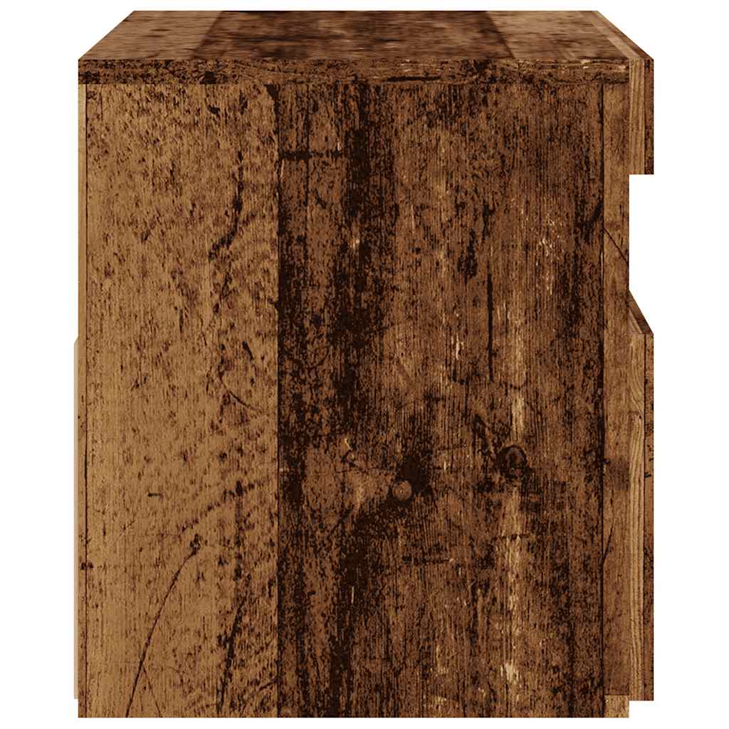 vidaXL Szafka pod TV z oświetleniem LED, stare drewno, 60x35x40 cm