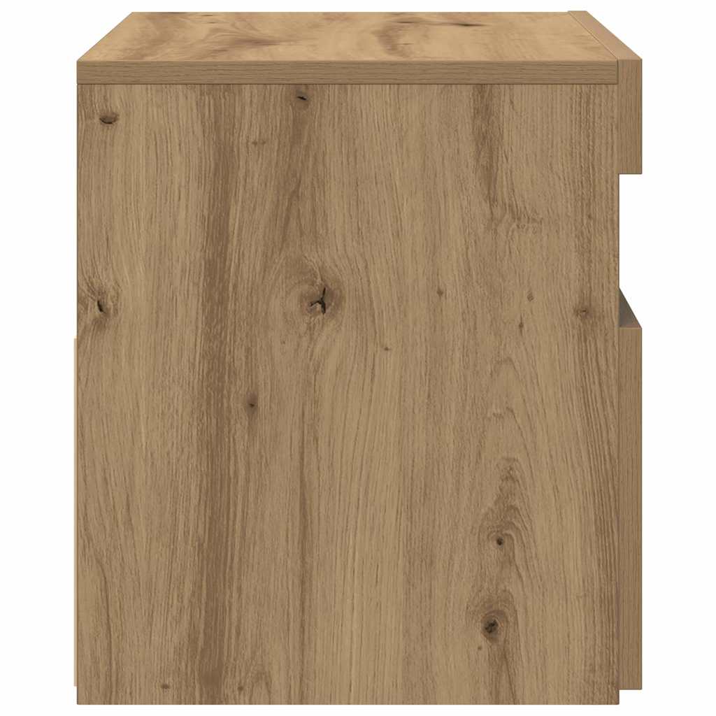 vidaXL Szafka pod TV z oświetleniem LED, dąb artisan, 60x35x40 cm