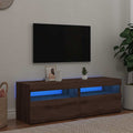vidaXL Szafki TV z LED, 2 szt., dąb artisan, materiał drewnopochodny