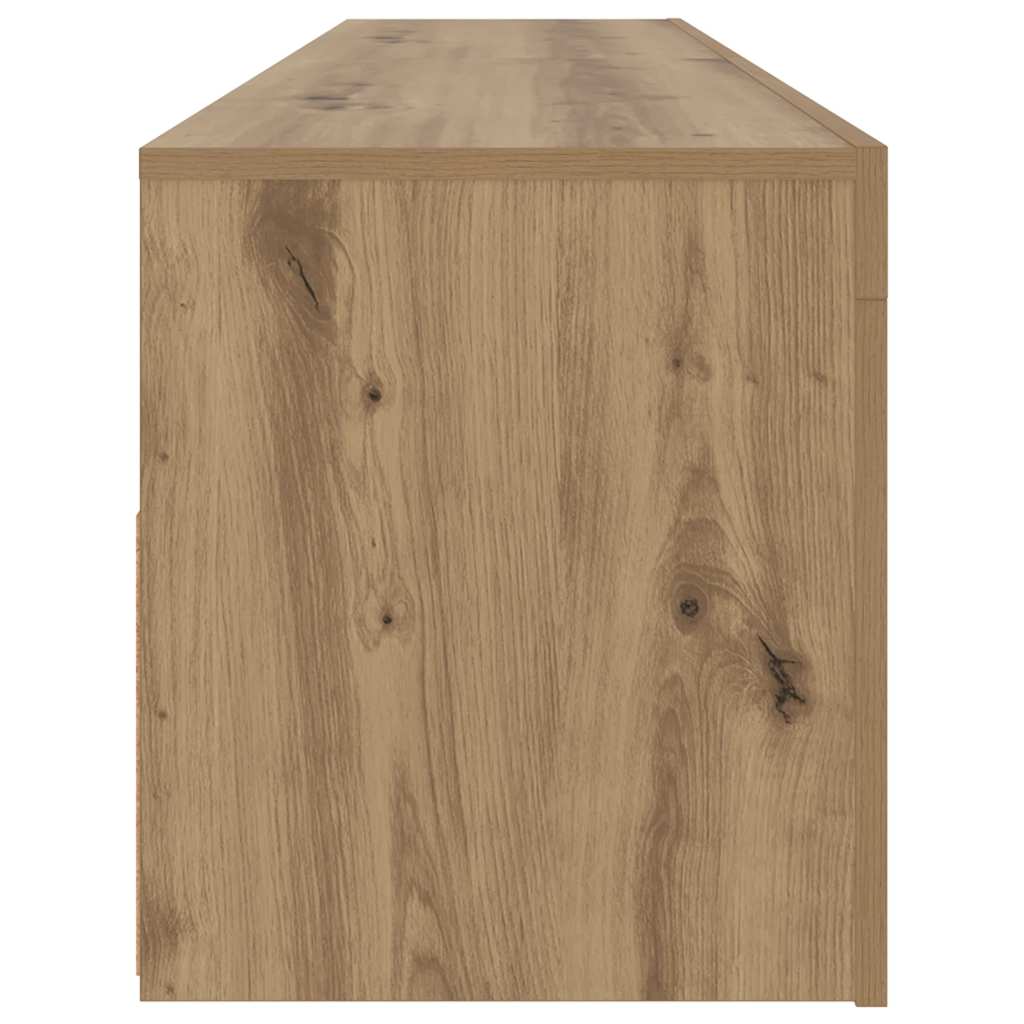 vidaXL Szafka pod TV z oświetleniem LED, dąb artisan, 120x35x40 cm