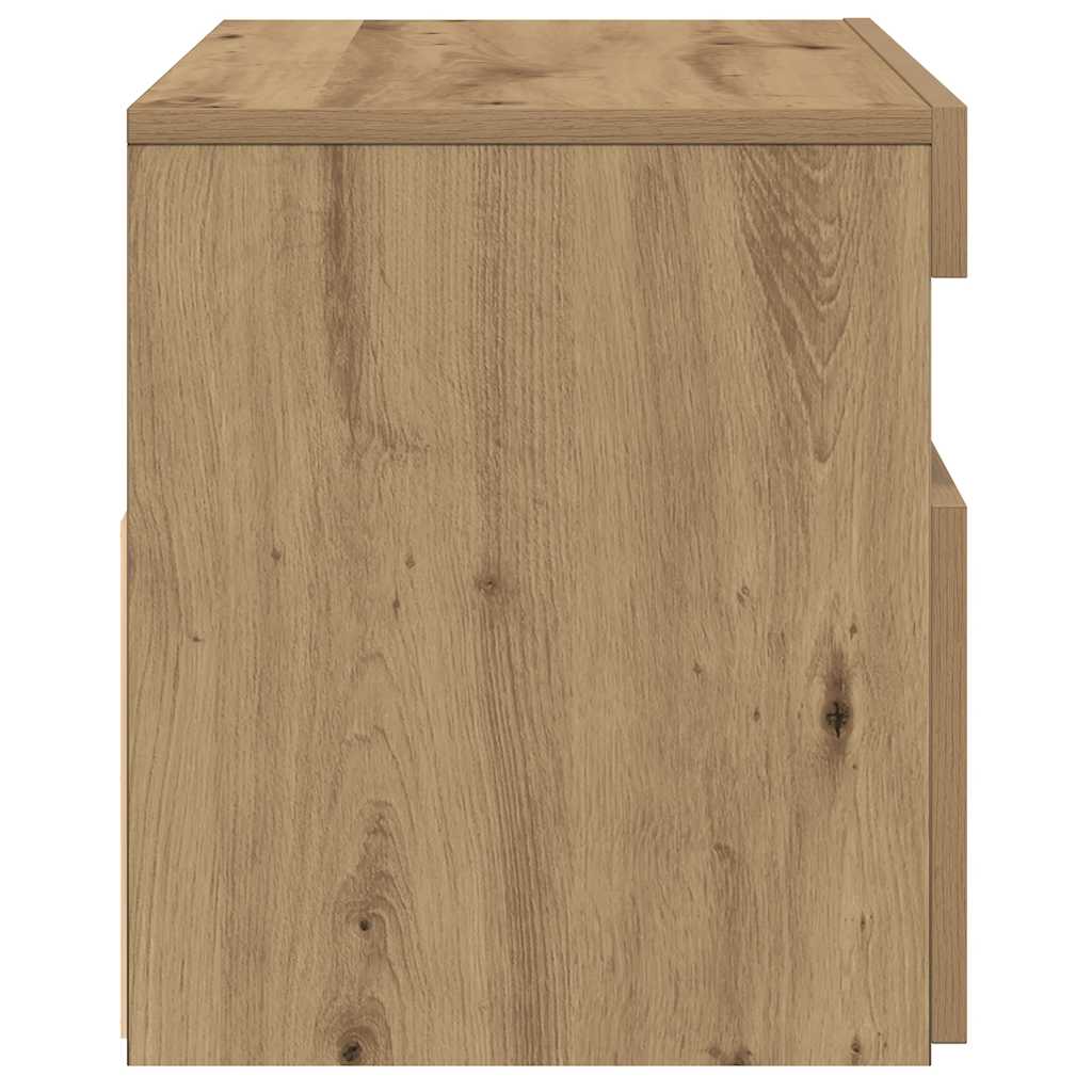 vidaXL Szafka pod TV z oświetleniem LED, dąb artisan, 75x35x40 cm