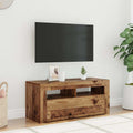 vidaXL Szafka pod TV z oświetleniem LED, stare drewno, 90x35x40 cm