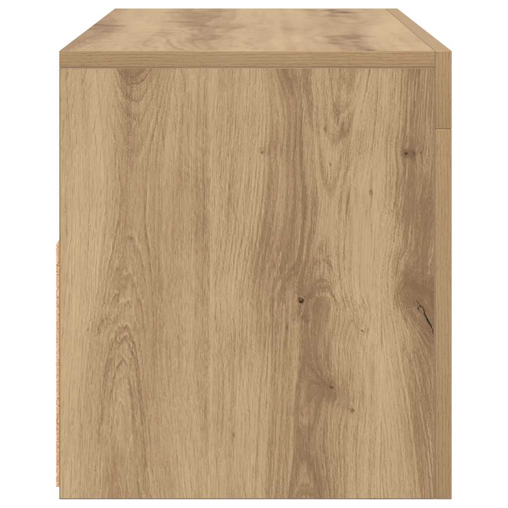 vidaXL Szafka pod TV z oświetleniem LED, dąb artisan, 90x35x40 cm