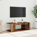 vidaXL Szafka pod TV z oświetleniem LED, stare drewno, 90x39x30 cm