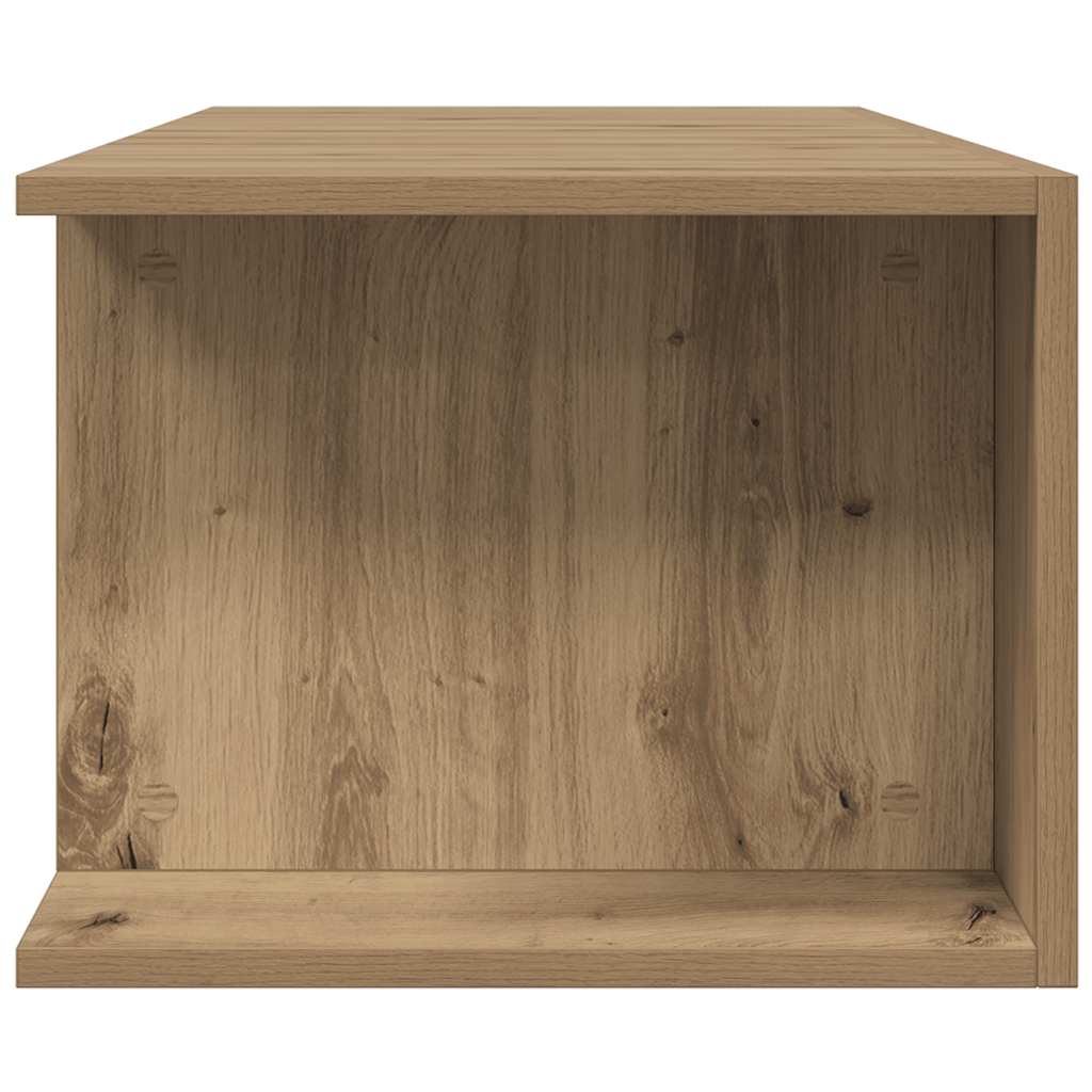 vidaXL Szafka pod TV z oświetleniem LED, dąb artisan, 90x39x30 cm