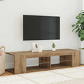 vidaXL Szafka pod TV z oświetleniem LED, dąb artisan, 90x39x30 cm