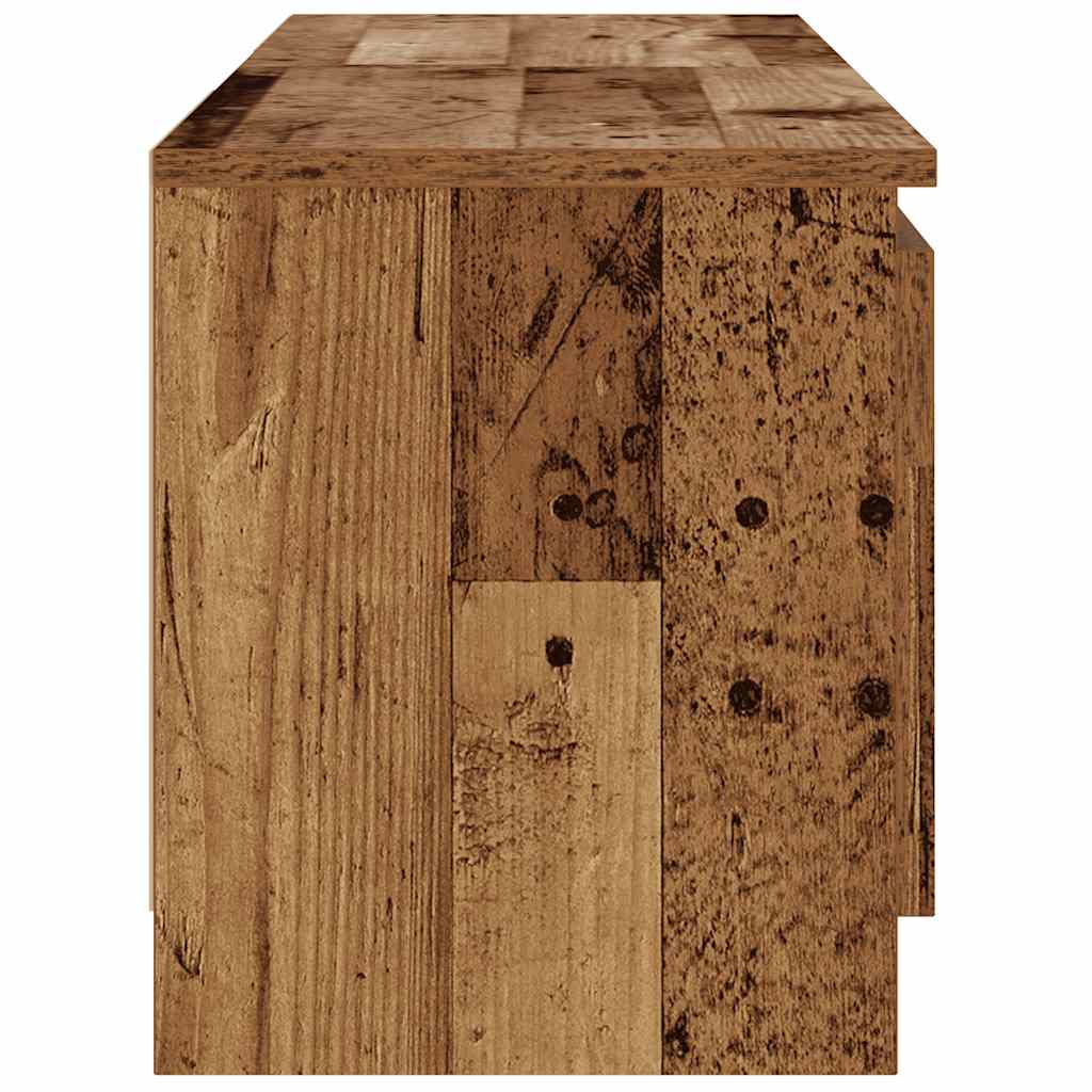 vidaXL Szafka pod TV z oświetleniem LED, stare drewno, 120x30x36 cm