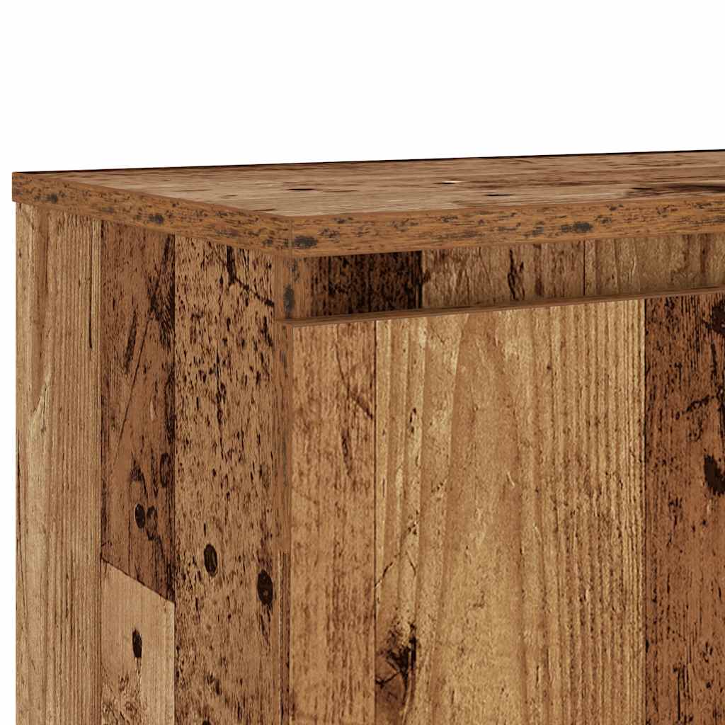vidaXL Szafka pod TV z oświetleniem LED, stare drewno, 120x30x36 cm