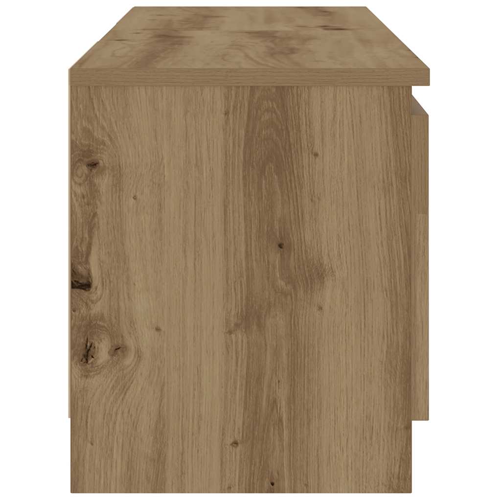 vidaXL Szafka pod TV z oświetleniem LED, dąb artisan, 120x30x36 cm