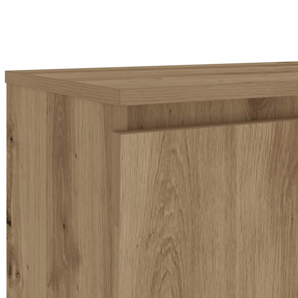 vidaXL Szafka pod TV z oświetleniem LED, dąb artisan, 120x30x36 cm