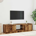 vidaXL Szafka pod TV z oświetleniem LED, stare drewno, 140x40x36 cm