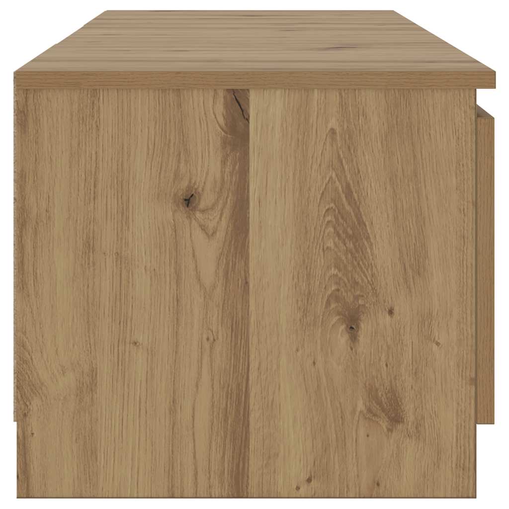 vidaXL Szafka pod TV z oświetleniem LED, dąb artisan, 140x40x36 cm