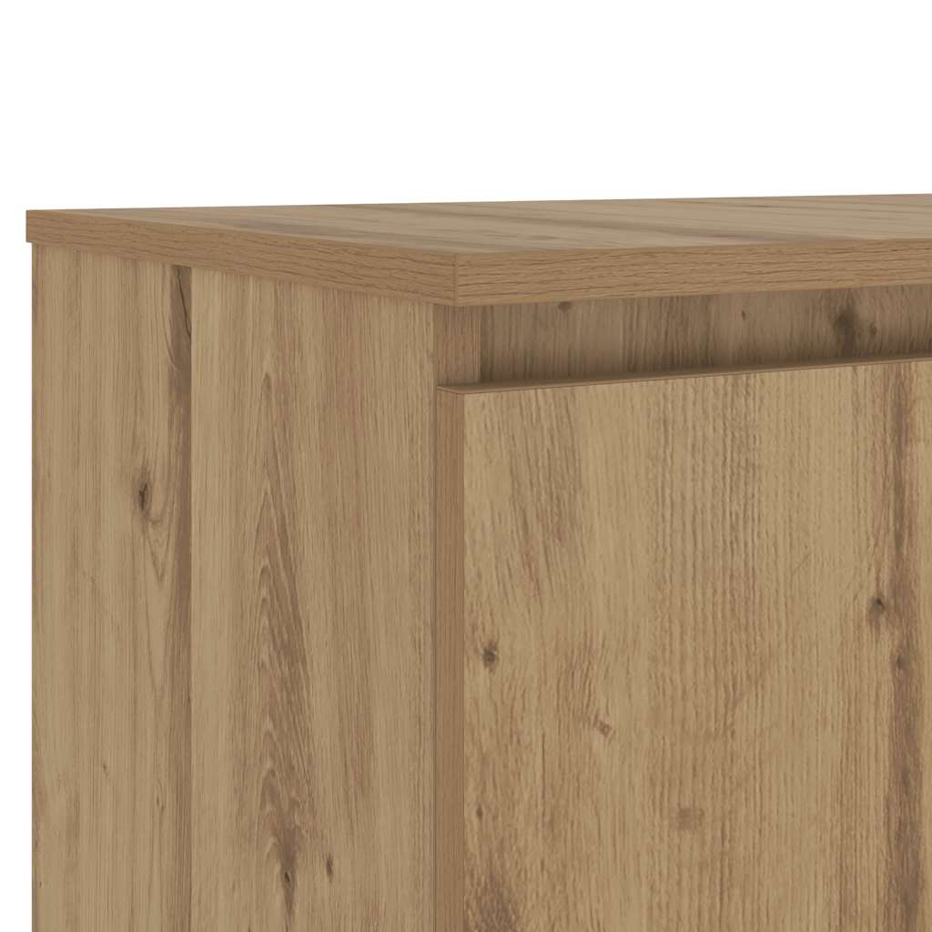 vidaXL Szafka pod TV z oświetleniem LED, dąb artisan, 140x40x36 cm