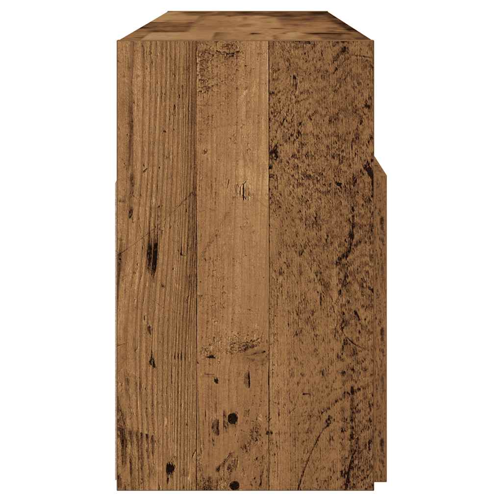 vidaXL Szafka pod TV z oświetleniem LED, stare drewno, 120x30x50 cm