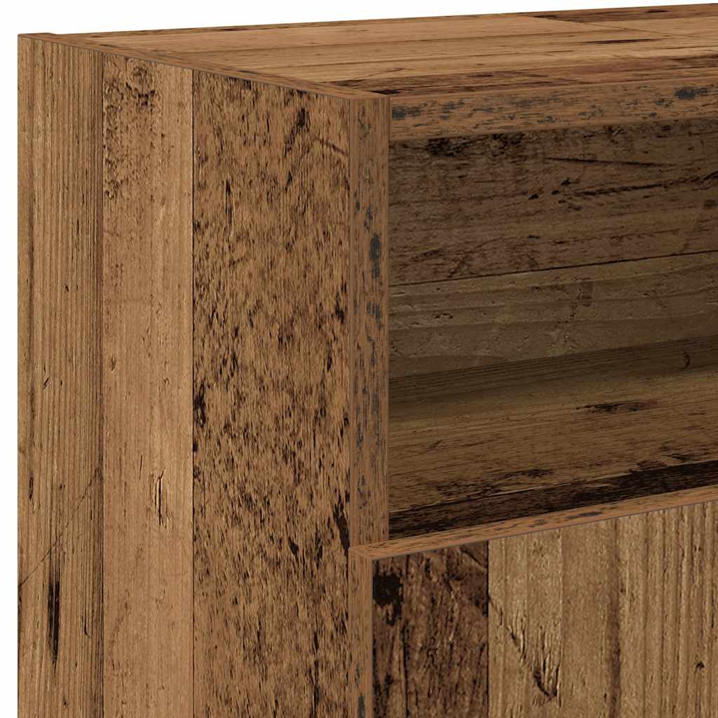 vidaXL Szafka pod TV z oświetleniem LED, stare drewno, 120x30x50 cm