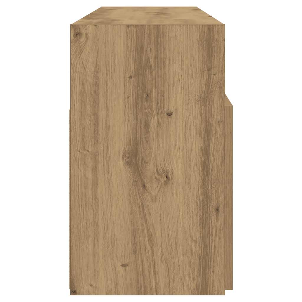 vidaXL Szafka pod TV z oświetleniem LED, dąb artisan, 120x30x50 cm