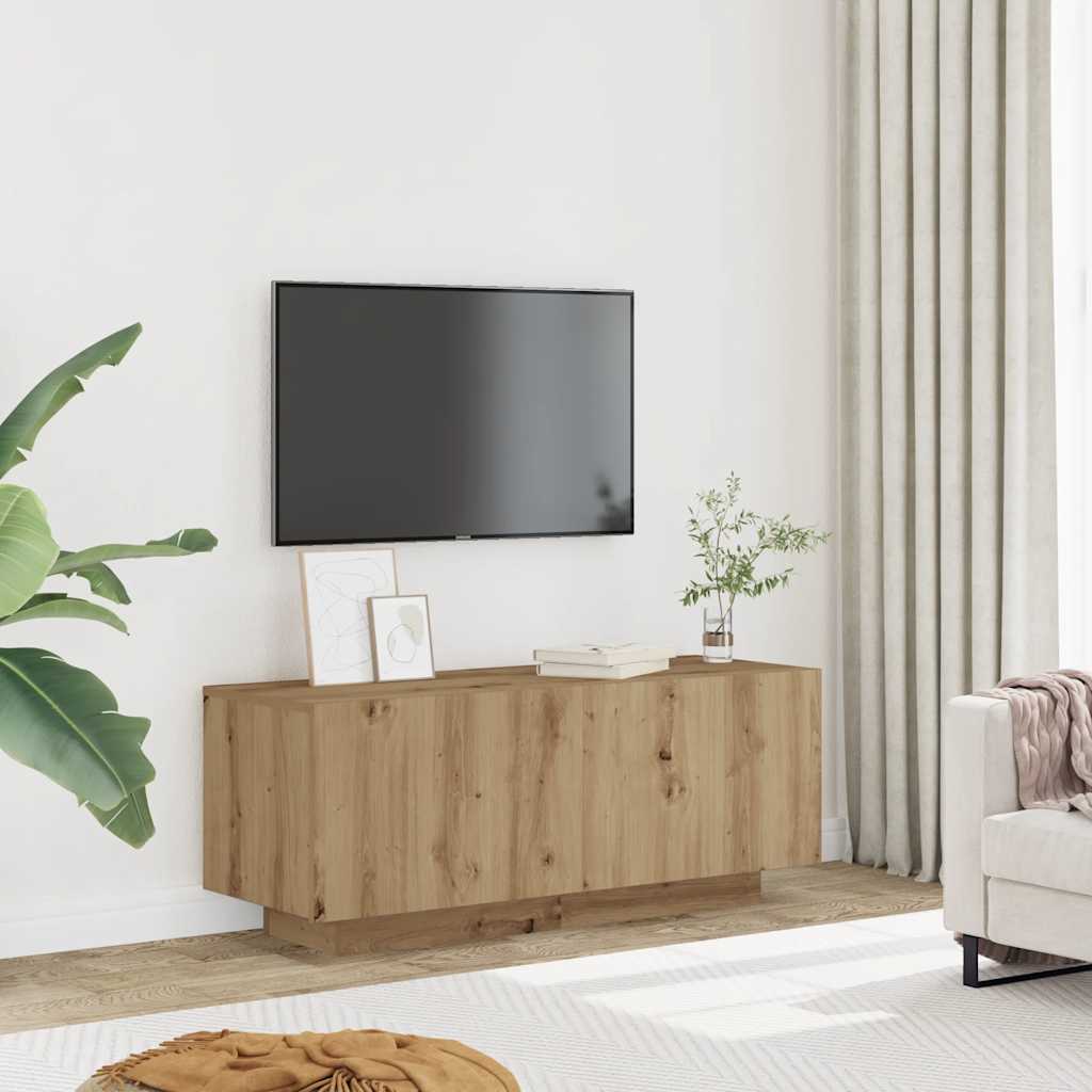 vidaXL Szafka TV, dąb artisan, 100x35x40 cm, materiał drewnopochodny