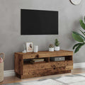 vidaXL Szafka pod TV z oświetleniem LED, stare drewno, 100x35x40 cm