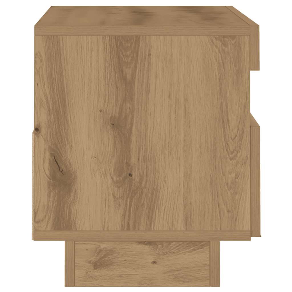 vidaXL Szafka pod TV z oświetleniem LED, dąb artisan, 80x35x40 cm
