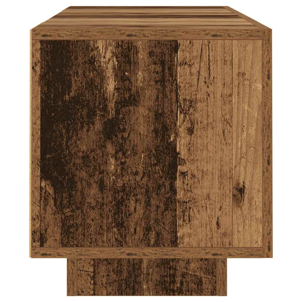 vidaXL Szafka pod TV z oświetleniem LED, stare drewno, 160x35x40 cm