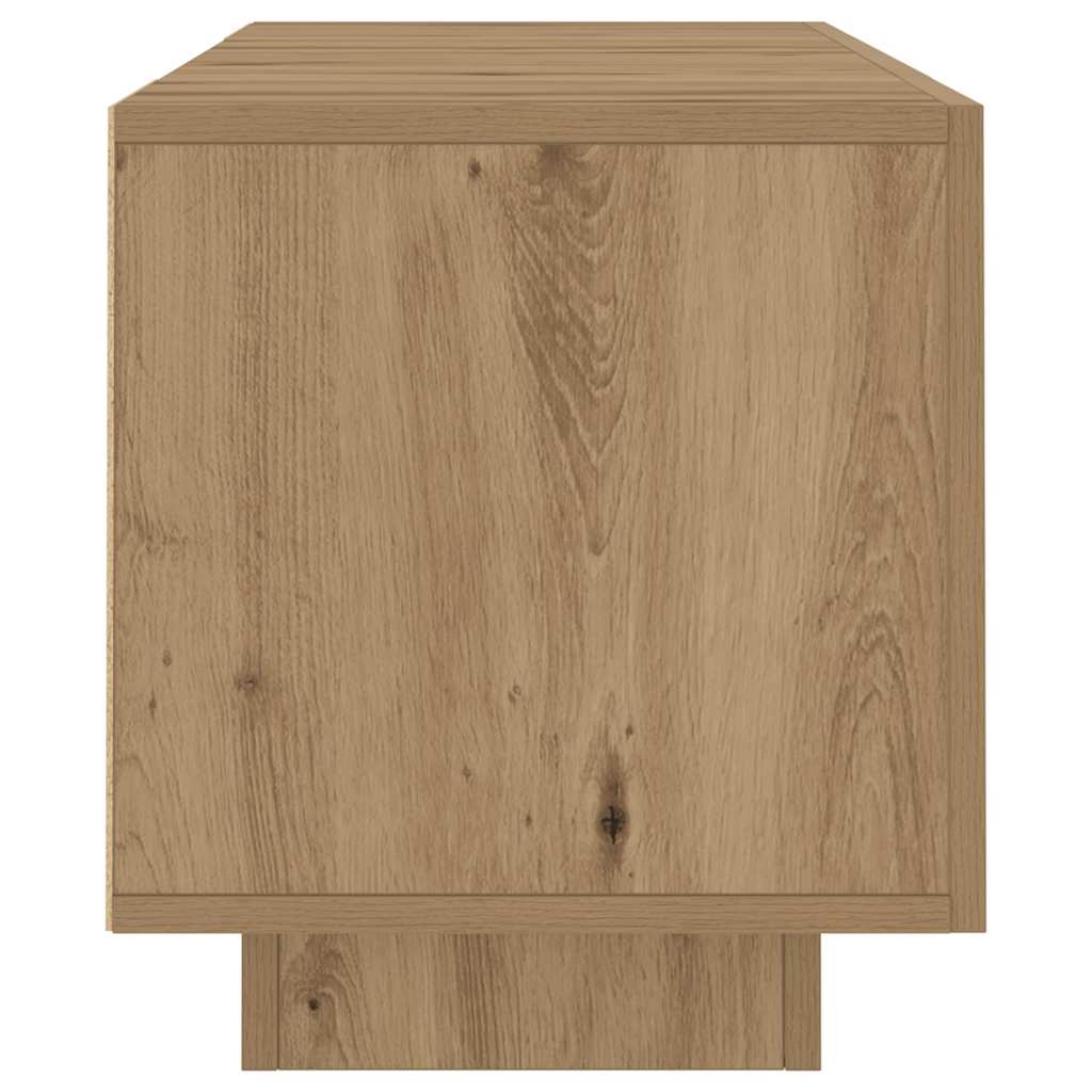 vidaXL Szafka pod TV z oświetleniem LED, dąb artisan, 160x35x40 cm